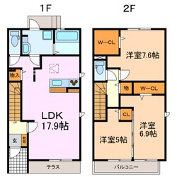 D-room岩崎台 A棟の物件間取画像